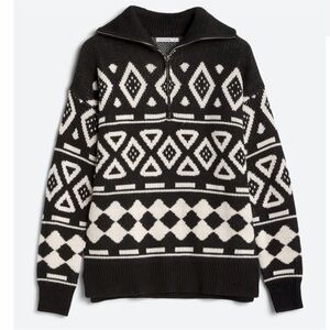 PINK CLOVER Scarla Partial Zip Sweater